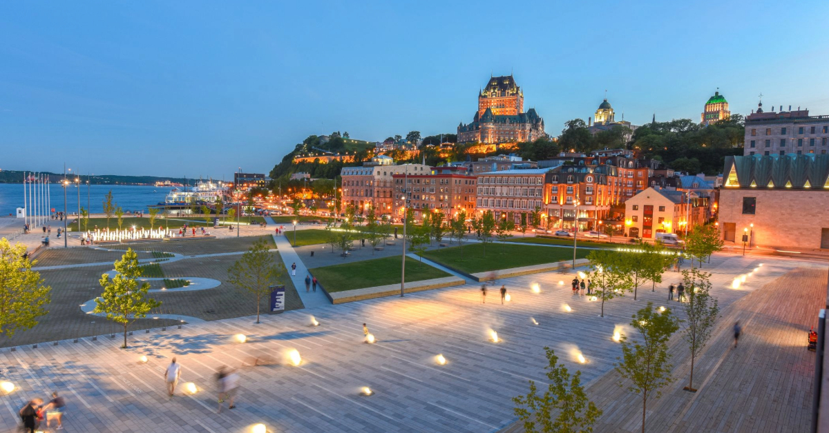 Photo sur la ville de Québec avec le château Frontenac